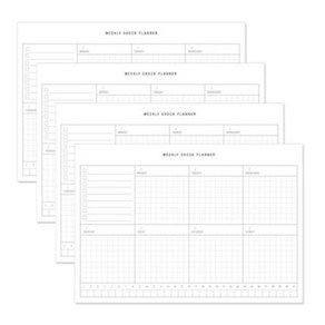 데얼스 스케줄러 20매 4p, 위클리체크