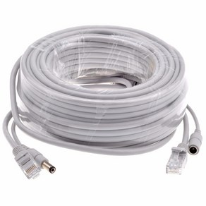 [툴스피어] 옵션 회색 CAT5/CAT 5e 이더넷 케이블 RJ45 전원 CCTV 네트워크 랜 케이블 시스템 IP 카메라용 5M 10M 15M 20M 30M