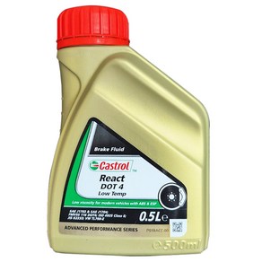 캐스트롤 리액트 DOT4 Low Temp 저점도(LV) 브레이크 오일 500ml 영국산 ISO4925 Class6