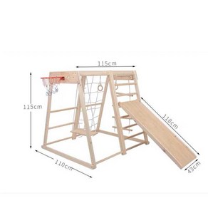 실내 원목 놀이터 어린이집 미끄럼틀 등반 프레임, 정글짐(등반프레임), 1개