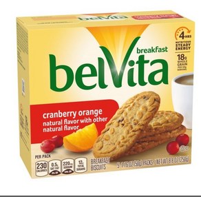 벨비타 크렌베리 오렌지 비스킷 5개입x50g belVita Canbey Oange Biscuits, 50g, 5개