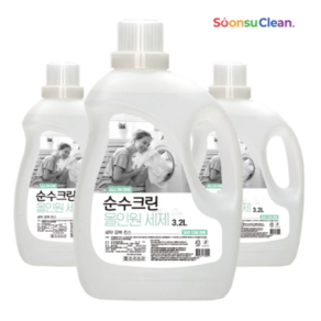 순수크린 액체 세제 본품, 3.2L, 6개