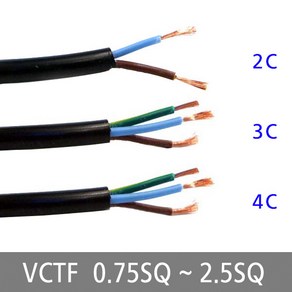 VCTF / 리드코드용 전선 연장선 작업전선 0.75SQ 1SQ 1.5SQ 2.5SQ / 2C 3C 4C / M판매, 1.5SQ x 2C, 1개