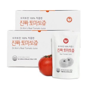 [김재식헬스푸드] 진짜토마토즙 100ml 30팩 x 2박스(총60팩), 2개, 단품