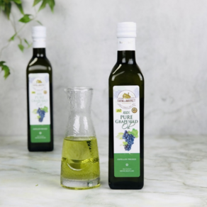 [GSS팜투 마켓] 전통방식 그대로 포도씨만을 눌러짠 비정제 압착(PRESSED) 포도씨유, 500ml, 1개