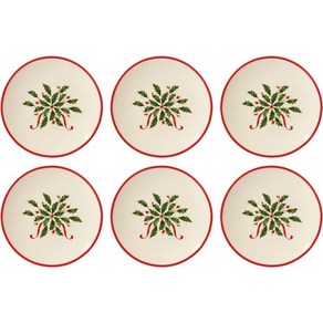 레녹스 146504020 홀리데이 브레드 버터 플레이트, Paty Plates/ Set of 6_Holiday, 1개