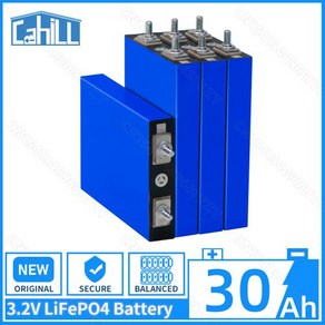 새로운 30Ah Lifepo4 배터리 A급 3.2V 리튬인산철 충전식 배터리 DIY 12V 24V 48V 룸 차량용 캠핑 태양열, 1개, 1개입