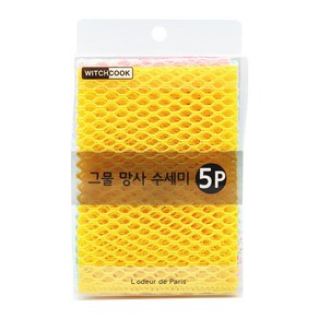 그물 망사 수세미 5p, 5개, 1세트