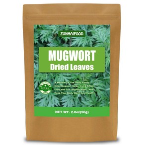 2 Ounce (Pack of 1) Natual Died Mugwot Heb Leaves Mugwot Leaf Cut & Sifted 100% Pue (2.0, 1개, 56g