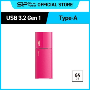 실리콘파워 블레이즈 B05 USB 3.2 Gen1 고속전송 메모리 핑크, 64GB