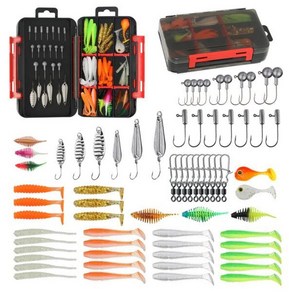 잇세이웜 갈치웜 샌드웜 지그 헤드 후크 소프트웜 미끼 키트 바닷물 담수에 적합 1 세트, [01] 75 pcs, 1) 75 pcs