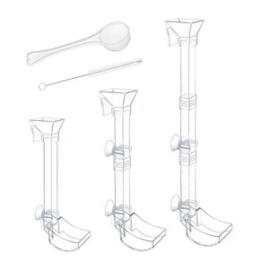어항 급여기 피딩 물고기 거북이 새우 먹이 아크릴 공급 튜브, 1세트