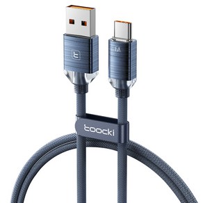 Toocki 아연합금 USB A-C타입 고속 충전케이블, 5개, 1m, 푸른