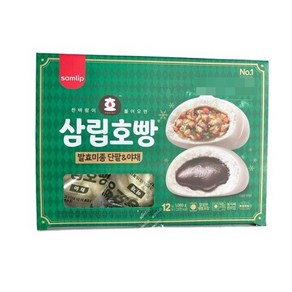 단팥 야채 호빵 90gx12입, 12개, 90g