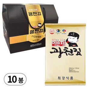 선물용 세트 이반장 광천김 재래 조미 전장김 10봉, 25g, 10개