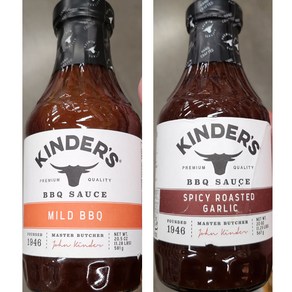 킨더스 BBQ 소스 576g 2종택1 바베큐소스 마일드 스파이시갈릭 KINDERS