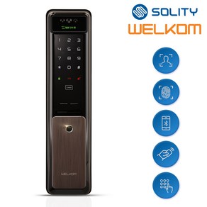 [전국설치] 솔리티 웰콤 WSP-2900A플러스 얼굴인식 지문인식 신제품 푸시풀 카드키2개+번호키 블루투스(옵션) 안면인식100개 즉시잠금 0.9초지문인식 현관문 디지털도어락, 방문설치