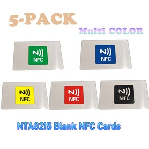 NTAG215 빈 NFC 카드 재기록 가능 복사 PVC 태그 13 56MHz TagMo RFID 전화 개인 자동화 단축키 504 바이트 20, 5Pcs Multi-Co, 5개