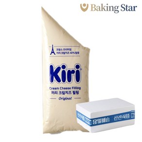 끼리 크림치즈필링 1kg 베이글 토핑 치즈소스 [아이스박스포함], 1개