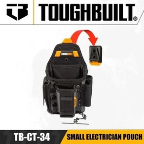 TOUGHBUILT TB-CT-34 소형 전기 기술자 파우치 다기능 휴대용 튼튼하고 내구성 있는 보관 도구 키트, 1개