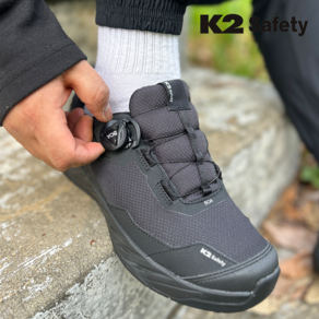 K2 SAFETY 4인치 워킹화 딜리버리워크 다이얼 블랙 운전 드라이빙 슈즈 활동화 트레킹화