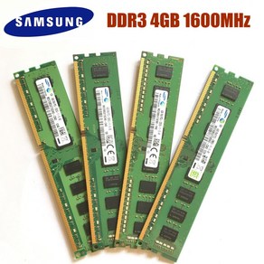 삼성 호환 4GB DDR3 PC3 PC3L 12800U 1600 MHZ 데스크탑 RAM 메모리 1RX8 2RX8