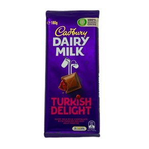 Cadbuy Daiy Milk Tukish Delight Ba (180g) 캐드버리 데어리 밀크 터키 딜라이트 바 (180g), 180g, 1개