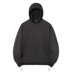 스위브 유니 UTILITY LAYERED DETAIL HOODIE CHARCOAL