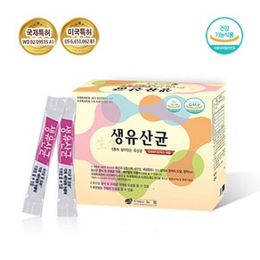 뉴팜 생유산균 2g x 10포(20g) 4팩 스틱형 배변활동 변비 장운동 도움, 4개