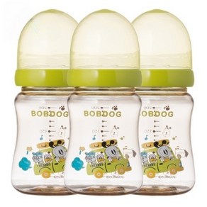 (2+1선물) 리틀밥독 프리미엄 PPSU 노꼭지 배앓이 방지 젖병, 밥독PPSU 젖병 300ml (2+1), 그린