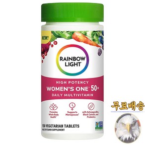 미국산 레인보우라이트 하이 포텐시 우먼스 원 50+ 멀티비타민 150정 여성 데일리 종합비타민 Rainbow Light Womens Multivitamin 선물증정, 1개