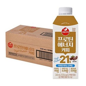 테온셀 서울우유 프로틴 에너지 커피 240mlx18개, 18개, 240ml