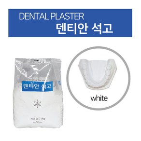 덴티안 치과용 석고 1kg/스터디용 모형용 플라스터, 덴티안 치과용석고 1kg(백색)