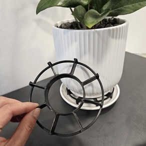 화분 공기순환 통풍 받침대 12cm, 10개, 블랙