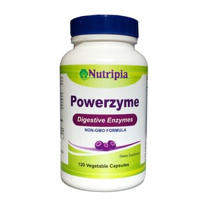 파워자임 종합 소화효소제 리파아제 프로테아제 아밀라제 락타아제 다이제스티브 엔자임 Powezyme 120 vegetaian capsules, 1개, 120정