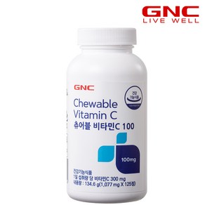 GNC 츄어블 비타민C 100 134.6g, 125정, 1개