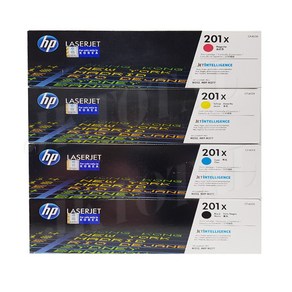 HP color laserjet PRO MFP M277dw 정품토너 4색1세트 CF400X~CF403X 검정 2 800매/칼라 2 300매 대용량 NO.201X