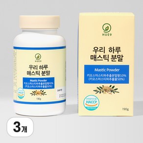 휴나인 그리스산 WE하루 매스틱 분말 가루 190g, 3개