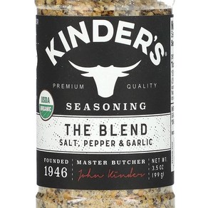 KINDERS 시즈닝 더 블렌드 소금 후추 마늘 99g(3.5oz), 1개