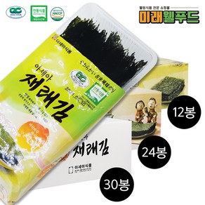 [미래웰푸드] 아세아 도시락김 재래김 선물 박스 9절36매15g-12입 24입 30입, 15g, 30개, 15g