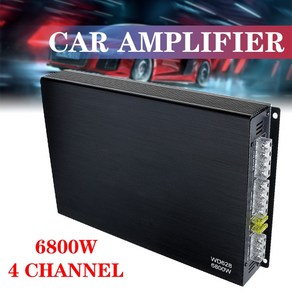 차량앰프 6800W 최대 4 채널 DC 12V 자동차 사운드 앰프 클래스 A/B 홈 서브 우퍼 오디오 스테레오 베이스