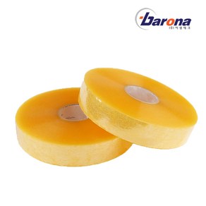 BARONA 물류센터 박스포장용 OPP기계테이프 경포장 50mm 1000M 5개(투명 1박스), 5개