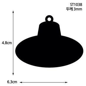 자개공예 블랙 아크릴판 ST1038 전통 갓 열개입x1 부품 소모품 자재 파츠 lam*977Lk, 1개