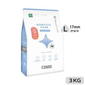네츄럴코어 강아지 센시티브 케어 기능성 사료 큰입자, 피부/피모+알러지, 3kg, 1개