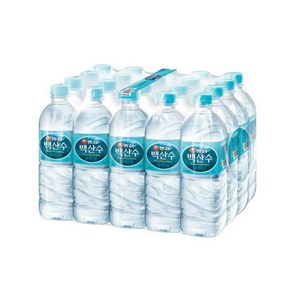 농심 백산수 무라벨 유라벨 탕비실 사무실 생수 500ml, 20개