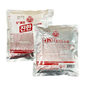 오뚜기 진한라면 스프+쇠고기라면 스프, 570g, 1세트