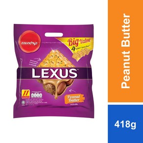 말레이시아 뭉키 렉서스 샌드위치 비스킷 418g Lexus Sandwich Biscuit, 땅콩, 1개