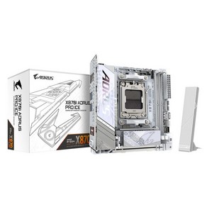 GIGABYTE X870I AORUS PRO ICE AMD X870 칩셋 탑재 Mini-ITX 마더보드 화이트 MB6574