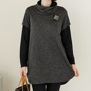 [데드라] TBA6228_DC 레이어드배색터틀티 (~110size)