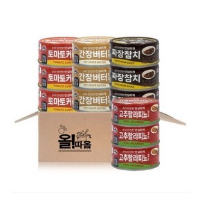 올따옴 사조참치 기획세트 100g(고추할라피뇨3 간장버터3 짜장3 토마토커리3), 100g, 1개